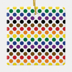 Philadelphia Rainbow Pride Flag Ceramic Ornament
