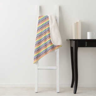 Philadelphia Rainbow Pride Flag Sherpa Blanket