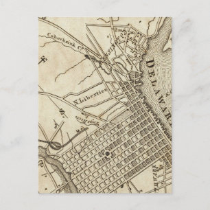 Philadelphia Road Map Postcard