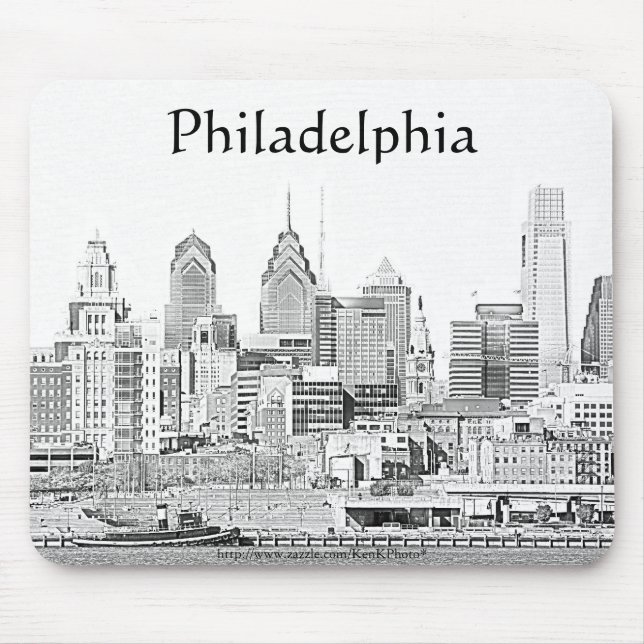 Philadelphia Sketch Mousepad (Front)