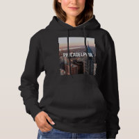 Philadelphia Skyline Aerial View Typography Urban