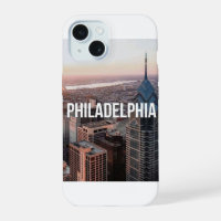 Philadelphia Skyline Aerial View Typography Urban