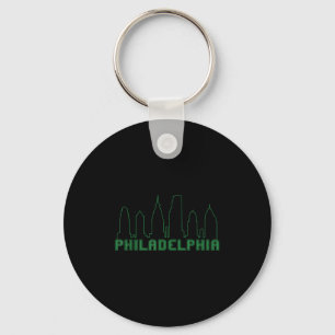 Philadelphia Skyline Downtown Cityscape Brotherly Key Ring