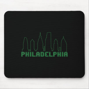 Philadelphia Skyline Downtown Cityscape Brotherly Mouse Pad