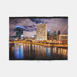 Philadelphia Skyline Fleece Blanket