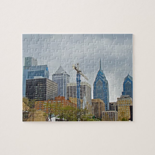 Philadelphia Skyline from the River Walk Jigsaw Puzzle (Horizontal)