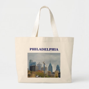 Philadelphia Skyline from the River Walk Large Tote Bag