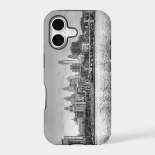 Philadelphia skyline in black and white