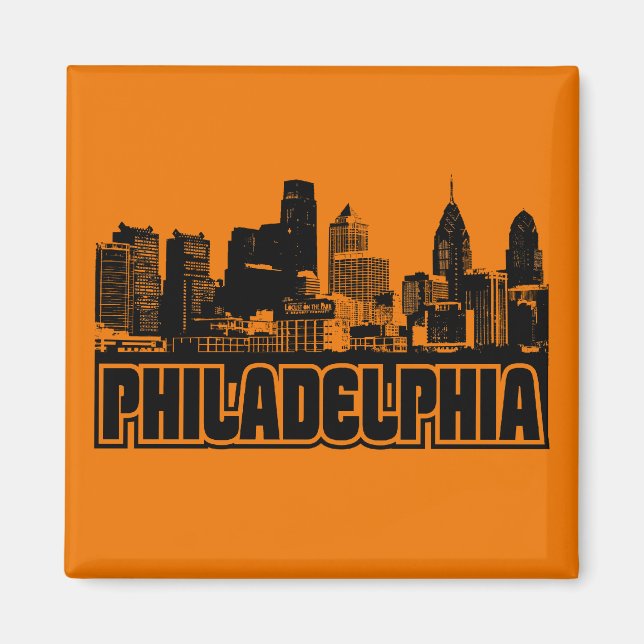Philadelphia Skyline Magnet (Front)