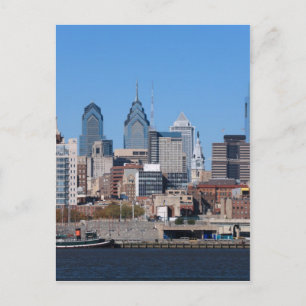 Philadelphia Skyline, Medium View Postcard