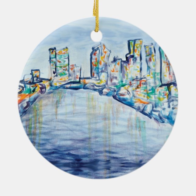 Philadelphia Skyline Ornament (Back)