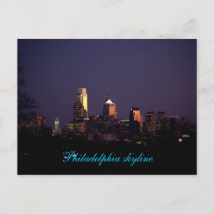 Philadelphia skyline post card