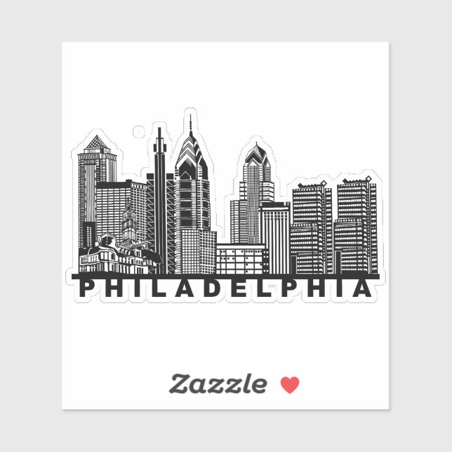 Philadelphia Skyline Silhouette (Sheet)
