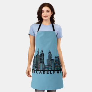 Philadelphia Skyline Silhouette  Apron
