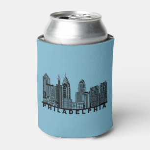 Philadelphia Skyline Silhouette Can Cooler