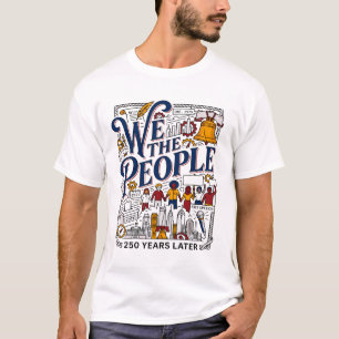 Philadelphia Skyline With We The People Text T-Shirt