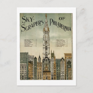 Philadelphia Skyscrapers (1898 Vintage Poster) Postcard