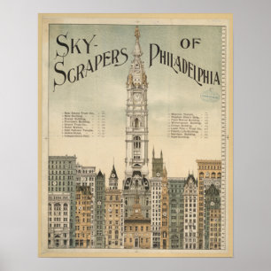 philadelphia skyscrapers vintage poster from 8.99