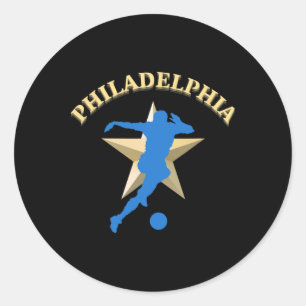 Philadelphia Soccer Fan Support Stadium Show Your Classic Round Sticker