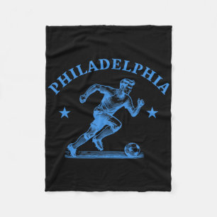 Philadelphia Soccer Fan Support Stadium Show Your Fleece Blanket