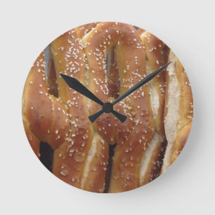 Philadelphia Soft Pretzels Round Clock
