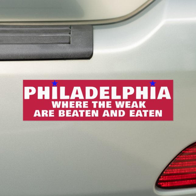 PHILADELPHIA SPORTS BUMPER STICKER (On Car)