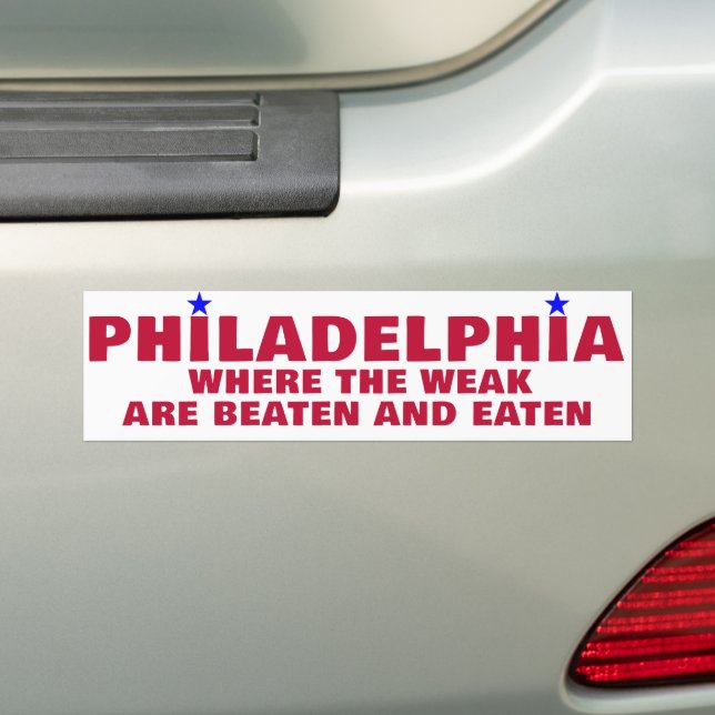 PHILADELPHIA SPORTS BUMPER STICKER (On Car)