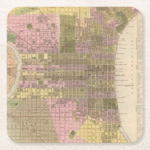 Philadelphia Square Paper Coaster