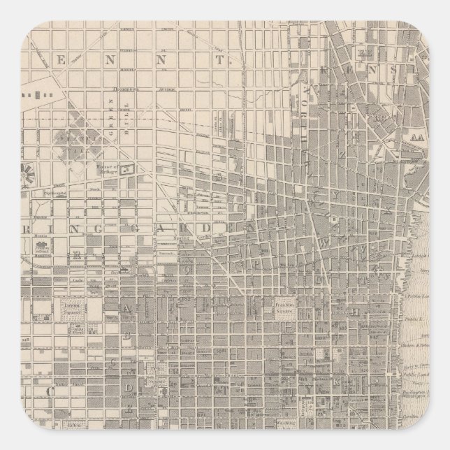 Philadelphia Square Sticker (Front)