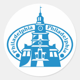 Philadelphia Stamp Classic Round Sticker