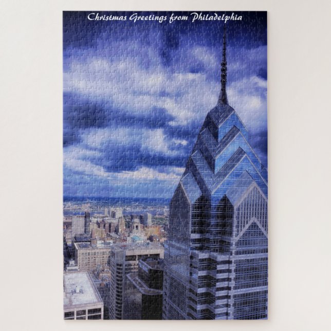 Philadelphia Street Scenes. Christmas Greetings Jigsaw Puzzle (Vertical)