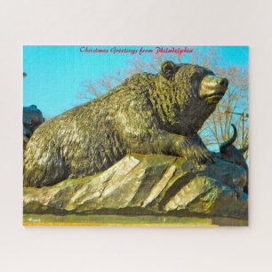 Philadelphia Street Scenes. Christmas Greetings Jigsaw Puzzle