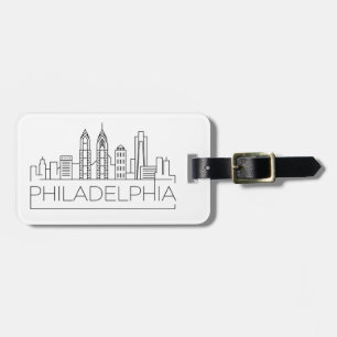 Philadelphia Stylised City Skyline Luggage Tag