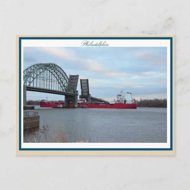 Philadelphia Tacony-Palmyra Bridge Opening Postcard (Front)