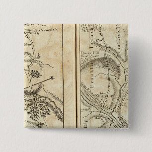 Philadelphia to New York Road Map 2 15 Cm Square Badge
