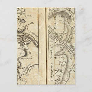 Philadelphia to New York Road Map 2 Postcard