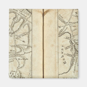 Philadelphia to New York Road Map 3 Magnet