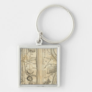 Philadelphia to New York Road Map Key Ring