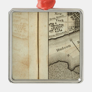 Philadelphia to New York Road Map Metal Tree Decoration