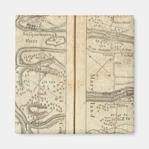 Philadelphia to Washington Road Map Magnet
