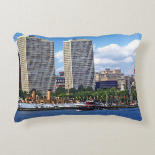 Philadelphia - Tugboat by Philadelphia Skyline II Decorative Cushion