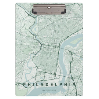 Philadelphia USA City Map Minimal Design Clipboard