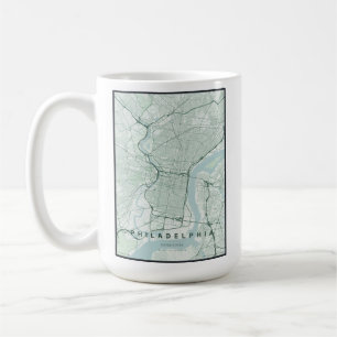 Philadelphia USA City Map Minimal Design Coffee Mug