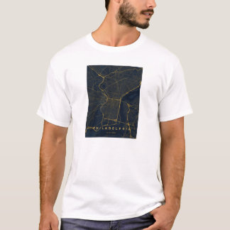 Philadelphia USA City Map Minimal Design T-Shirt