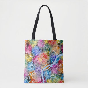 Philadelphia USA City Map Tote Bag