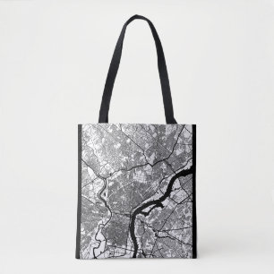 Philadelphia USA City Map Tote Bag