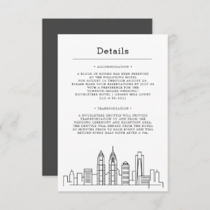 Philadelphia Wedding   Guest Information Enclosure Card