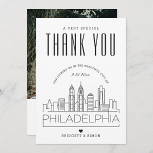 Philadelphia Wedding   Thank You + Photo Card