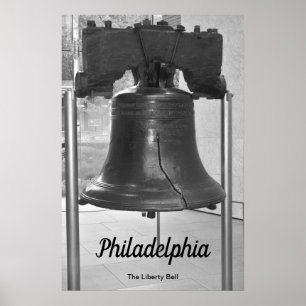 PHILADELPHIA'S GREAT BELL IN BLACK AND WHITE POSTER