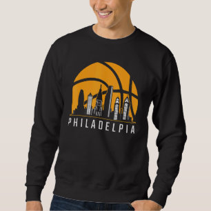 Philadelpia Basketball Pennsylvania Pa Cityscape S Sweatshirt